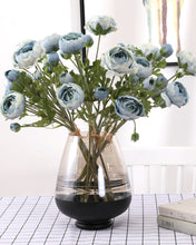 Load image into Gallery viewer, Light Blue Silk Persian Buttercup Flowers
