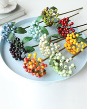 Load image into Gallery viewer, 9-Colored Realistic Artificial Berries Stem
