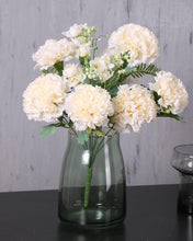 Load image into Gallery viewer, Silk Large Ivory White Carnation Bouquet 
