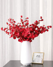 Load image into Gallery viewer, Silk Red Oncidium Orchid Artificial Flowers 
