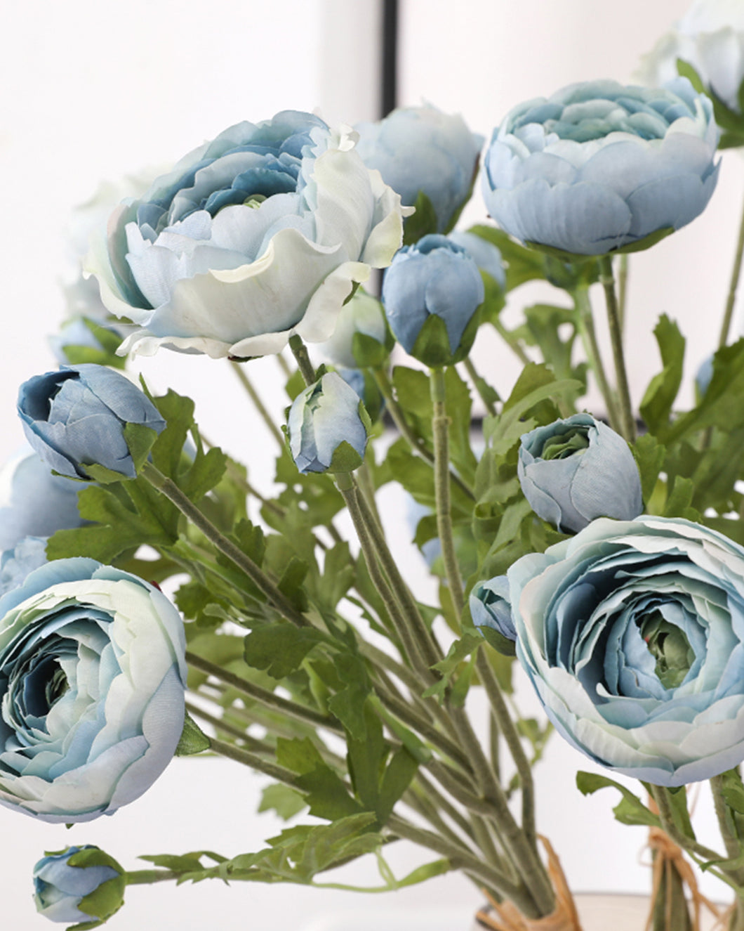 Baby Blue Faux Persian Buttercup Flowers