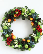 Load image into Gallery viewer, Artificial Apple Mixed Berry Wreath
