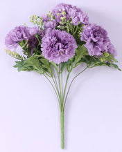 Load image into Gallery viewer, Fake Large Purple Carnation Bouquet
