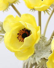 Load image into Gallery viewer, Real Touch Yellow Anemone Flower
