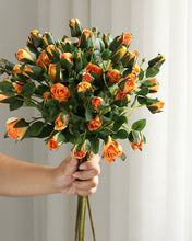 Load image into Gallery viewer, Silk Wild Rose Stem Orange 
