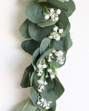 Load image into Gallery viewer, Quality Eucalyptus Baby&#39;s Breath Garland
