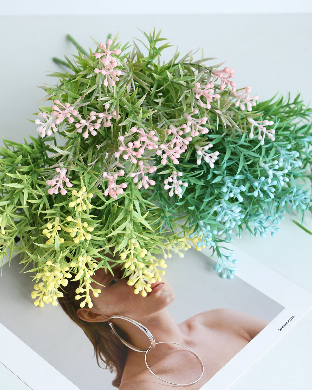 Artificial Seeded Greenery Bush Wholesale