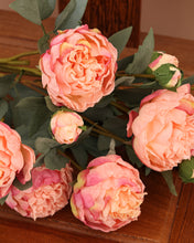 Load image into Gallery viewer, Vintage Artificial Peony Silk Flowers
