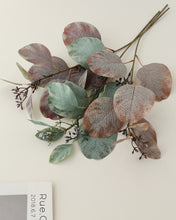 Load image into Gallery viewer, Faux Autumn Fabric Silver Dollar Eucalyptus
