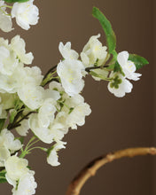 Load image into Gallery viewer, Faux Cherry Blossom Spray Ivory White
