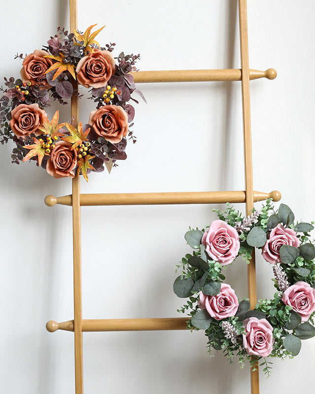 Artificial Rose Eucalyptus Wreath 