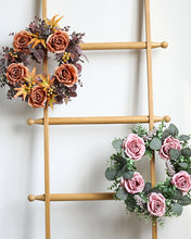 Load image into Gallery viewer, Artificial Rose Eucalyptus Wreath 
