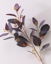 Load image into Gallery viewer, Silk Purple Silver Dollar Eucalyptus Stem

