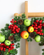 Load image into Gallery viewer, Artificial Apple Red Berry Pine Wreath
