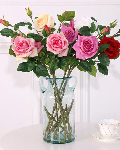 Long Stem Real Touch Silk Roses
