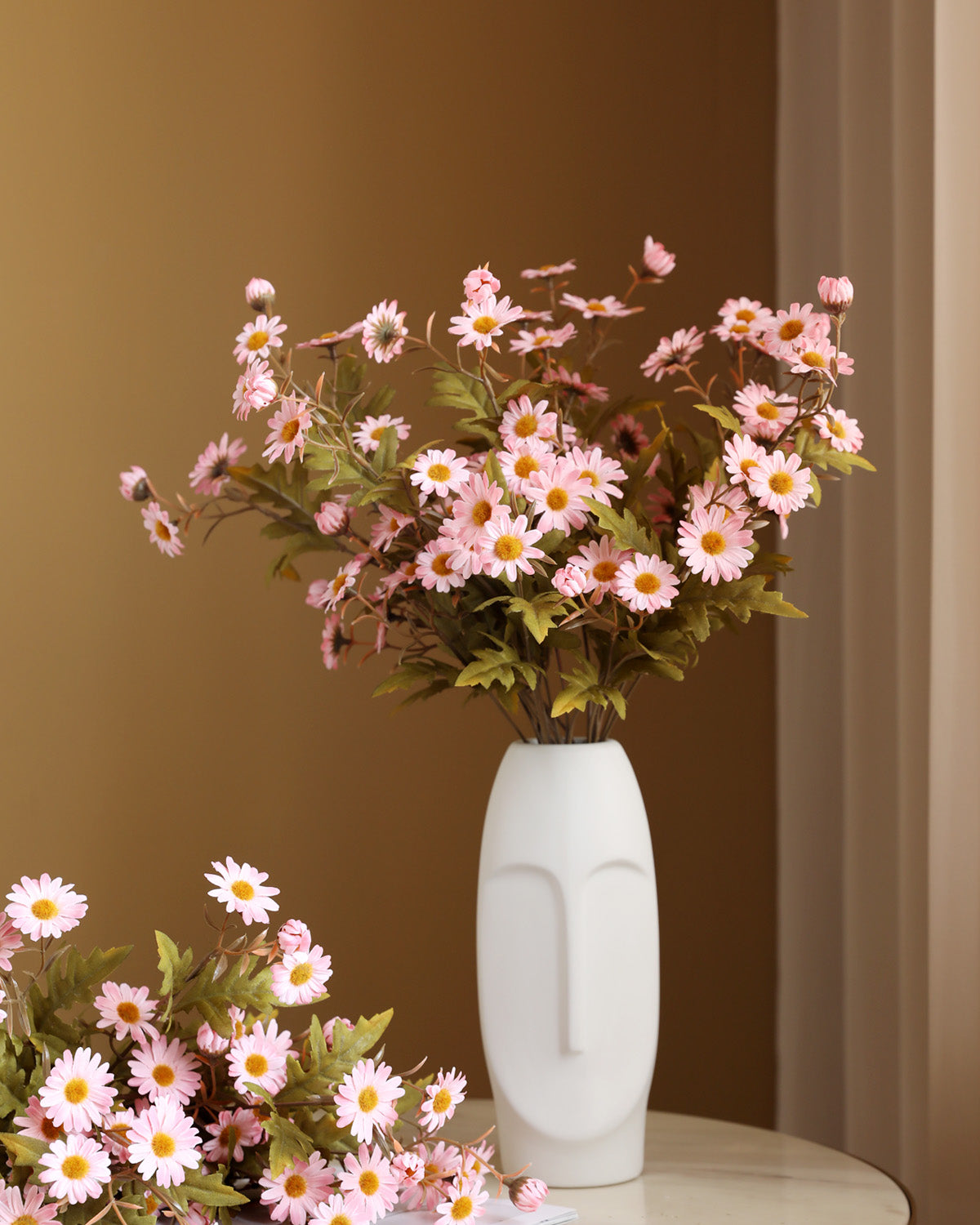 Silk Pink Daisy Wildflowers Stem