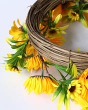 Load image into Gallery viewer, Grapevine Sunflower Wreath For Front Door
