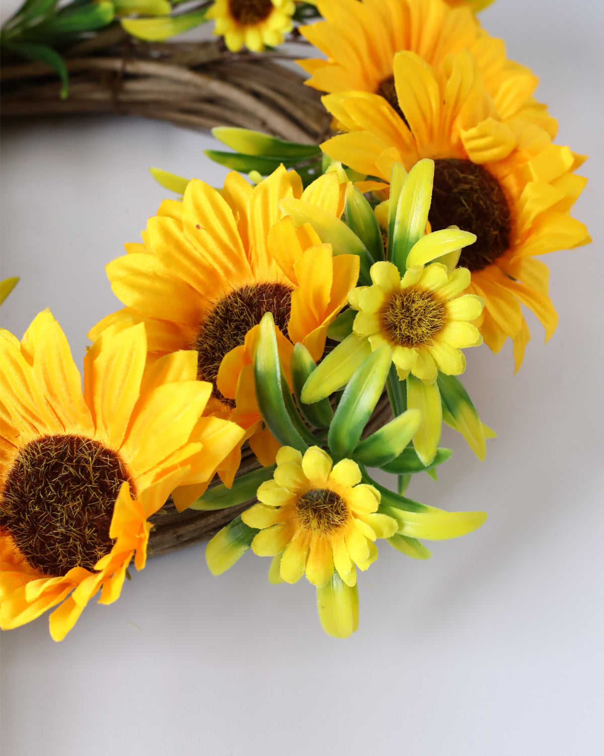 Grapevine Sunflower Wreath For Front Door