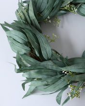Load image into Gallery viewer, Willow Leaves Wreath Front Indoor Outdoor
