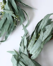 Load image into Gallery viewer, Silver Green Willow Leaves Wreath
