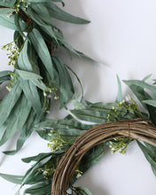 Load image into Gallery viewer, Silver Green Willow Leaves Wreath
