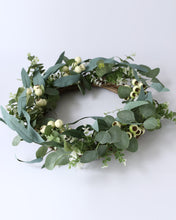 Load image into Gallery viewer, Snow Berry Olive Eucalyptus Wreath
