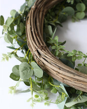Load image into Gallery viewer, Outdoor Mixed Green Eucalyptus Wreath
