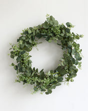 Load image into Gallery viewer, Mixed Green Eucalyptus Wreath

