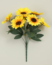 Load image into Gallery viewer, Artificial Sunflower Bush - 14.96&quot; Tall
