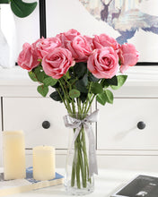 Load image into Gallery viewer, Silk Pink Velvet Rose Stems
