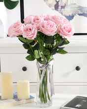 Load image into Gallery viewer, Artificial Blush Pink Velvet Rose Stems 
