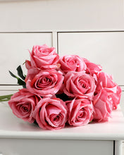 Load image into Gallery viewer, Artificial Pink Velvet Rose Stems  Wholesale
