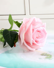 Load image into Gallery viewer, Artificial Velvet Rose Stems Blush Pink
