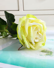 Load image into Gallery viewer, Realistic Artificial Lime Velvet Rose Stem
