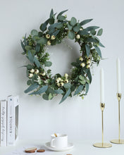 Load image into Gallery viewer, White Berry &amp; Eucalyptus Wreath
