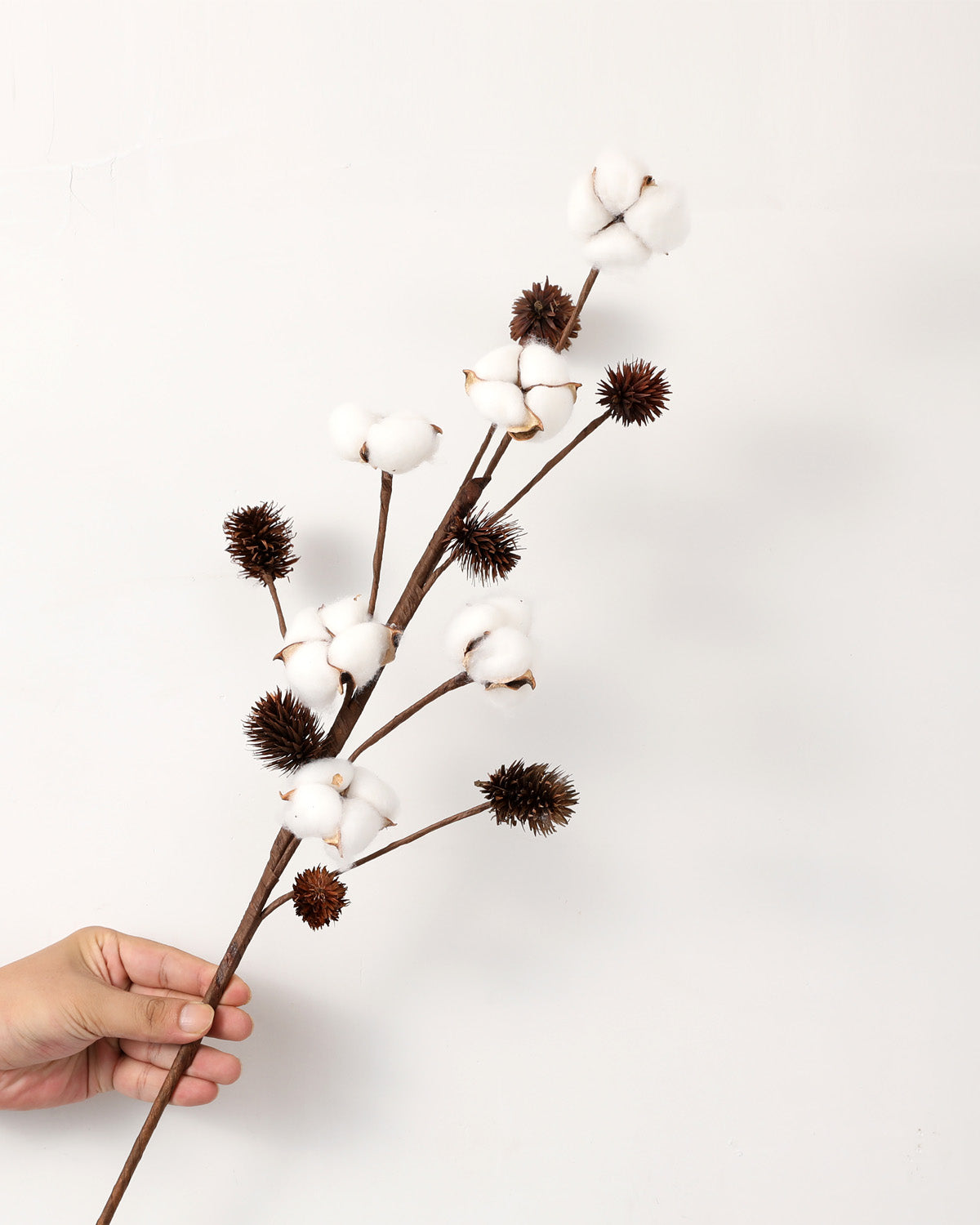 Artificial Real Dried Cotton Stems