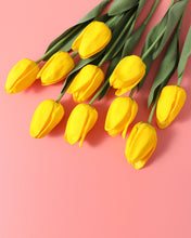 Load image into Gallery viewer, Real Touch Artificial Silk Yellow Tulips
