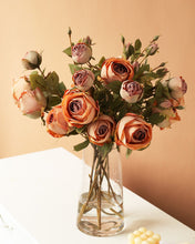 Load image into Gallery viewer, Fire Orange Silk Spray Rose Wholesale
