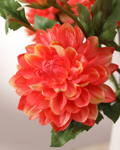 Load image into Gallery viewer, Orange Dahlias Large Artificial Flowers
