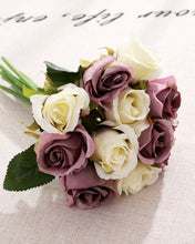 Load image into Gallery viewer, Silk Rose Bouquet Lilac-Cream
