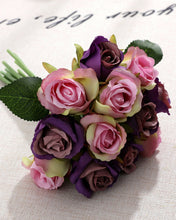 Load image into Gallery viewer, Artificial Bridal Rose Bouquet 
