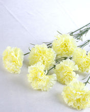 Load image into Gallery viewer, Silk Yellow Carnations Artificial Flower
