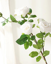 Load image into Gallery viewer, Artificial Moist Real Touch White Rose Spray
