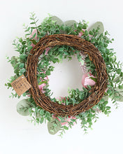 Load image into Gallery viewer, Artificial Rose Eucalyptus Wreath
