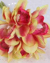 Load image into Gallery viewer, Artificial Ruby Pink Cymbidium Orchid
