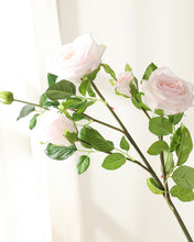 Load image into Gallery viewer, Blush Real Touch Silk Spray Rose
