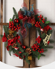 Load image into Gallery viewer, Indoor/Outdoor Red Berry &amp; Pine Wreath with Ribbon 
