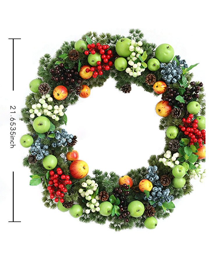 Waterproof Artificial Apple Mixed Berry Wreath