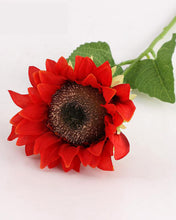 Load image into Gallery viewer, Artificial Silk Red Sunflowers Long Stem
