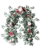 Load image into Gallery viewer, Handcrafted Artificial Rose Floral Garland - 7.22ft
